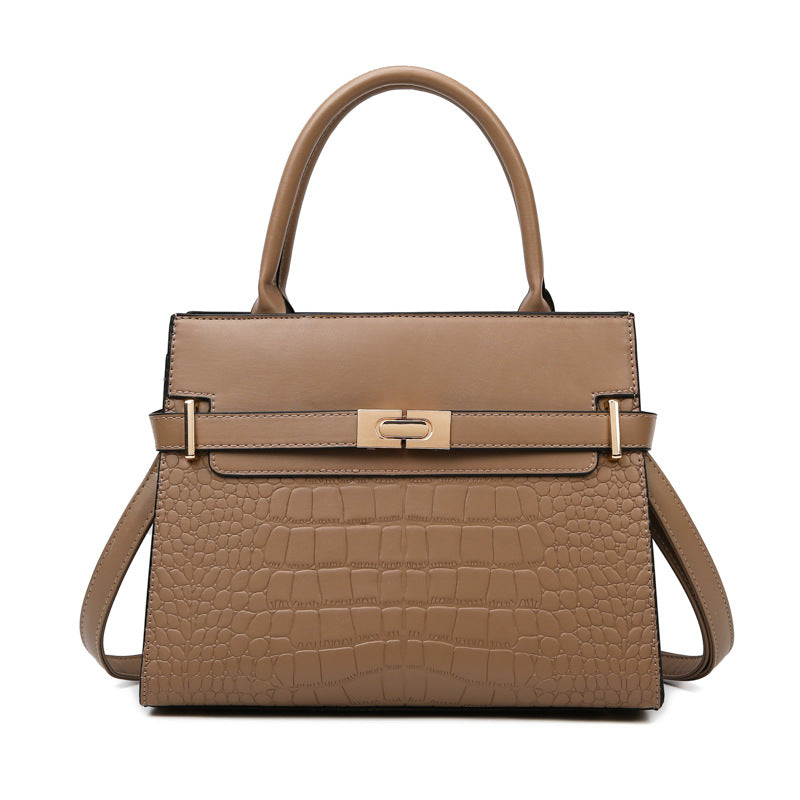 Women's Crocodile Pattern Temperament Large Capacity Combination Mother Handbags