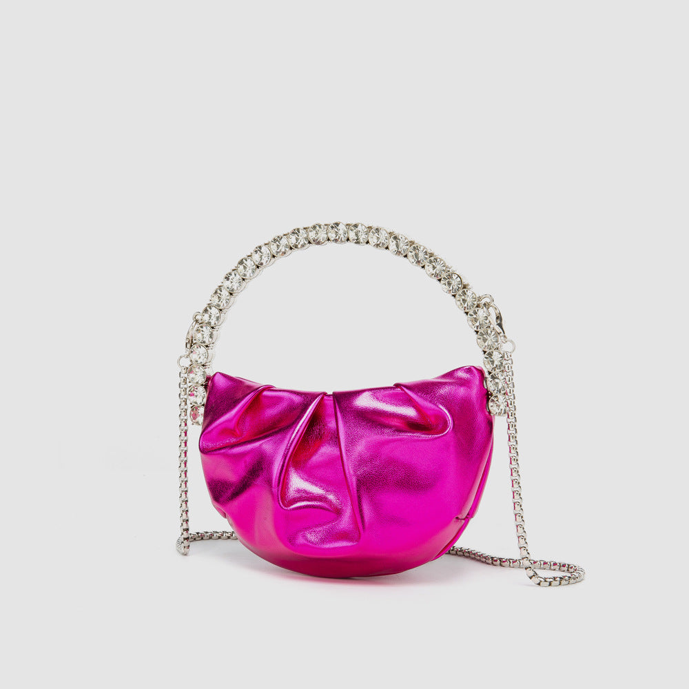 Women's Diamond Dinner Chain Round Mini For Evening Bags