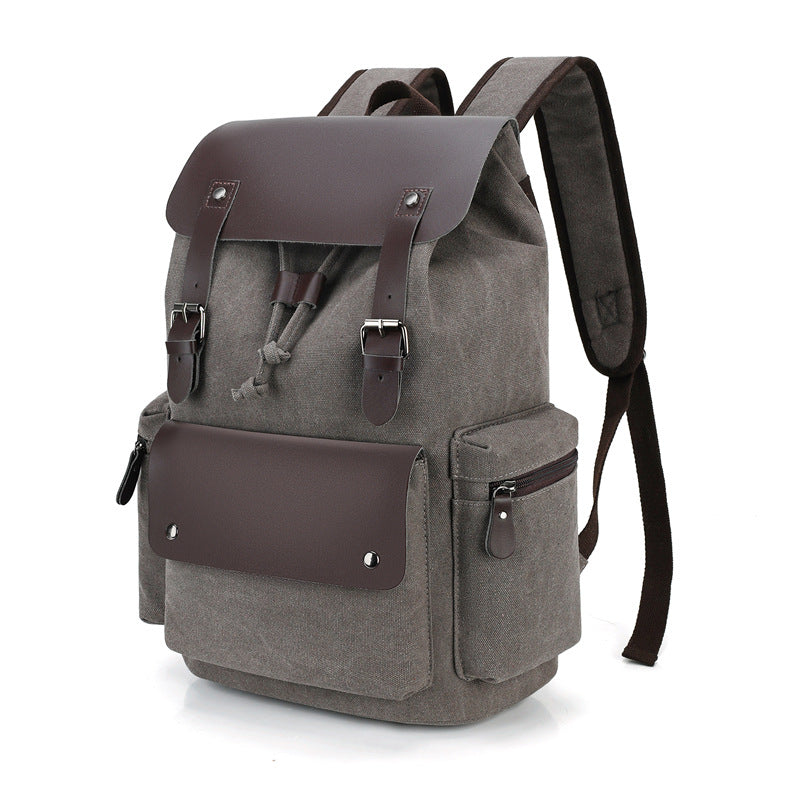 Men's Trendy Vintage Canvas High College Computer Backpacks