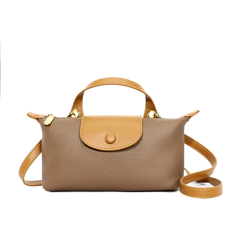 Women's & Men's Genuine Leather High-grade Soft Hand Holding Men's Bags