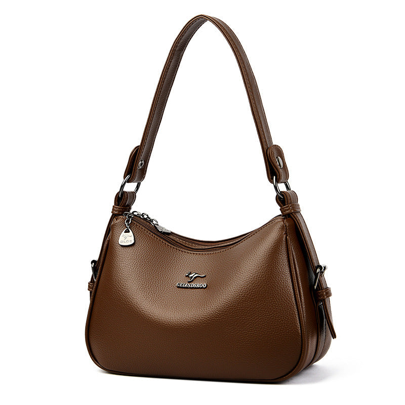 Women's High-grade Soft Leather Underarm Versatile Large Crossbody Bags