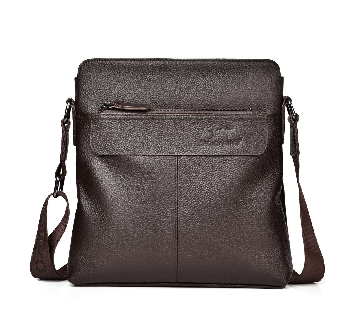 Men's Kangaroo Leather Simple First Layer Cowhide Men's Shoulder Bags