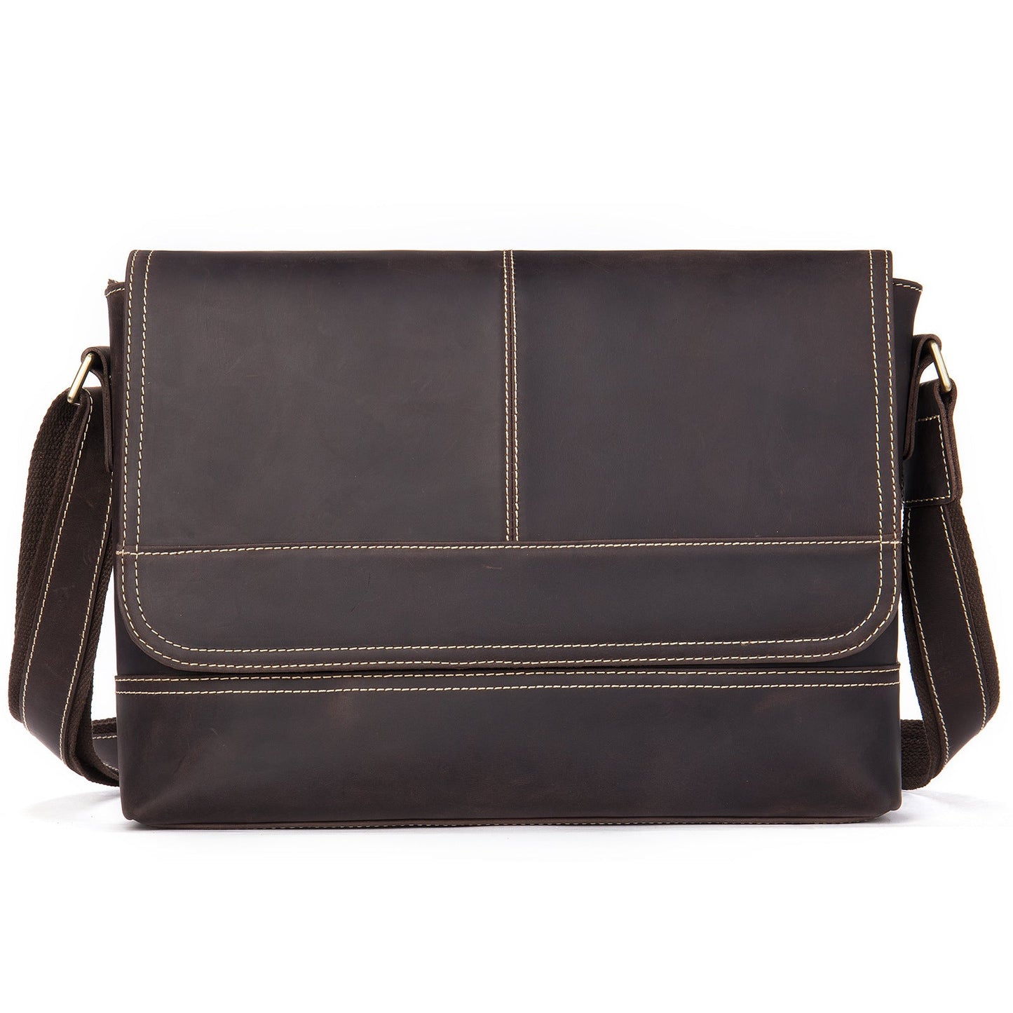 Men's Genuine Leather Retro Cowhide Large Capacity Men's Shoulder Bags