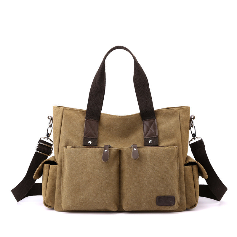 Men's Leisure Commute Large Capacity Portable Solid Men's Shoulder Bags