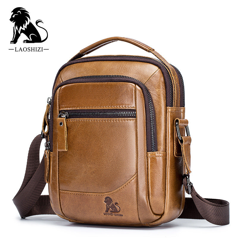 Men's Cowhide Genuine Leather Fashion Large Capacity Men's Shoulder Bags