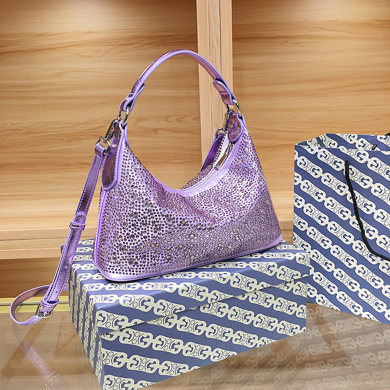 Women's High Sense Delicate Rhinestone Dinner Large Handbags