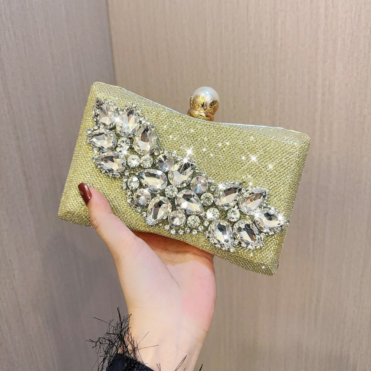 Glass Rhinestone Wedding Birthday Banquet Dinner Evening Bags