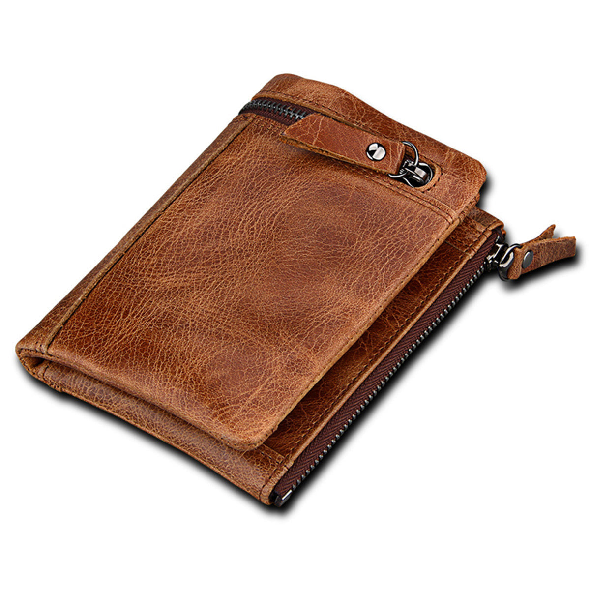 Men's Leather Cattlehide American Gold Clip Short Men's Wallets