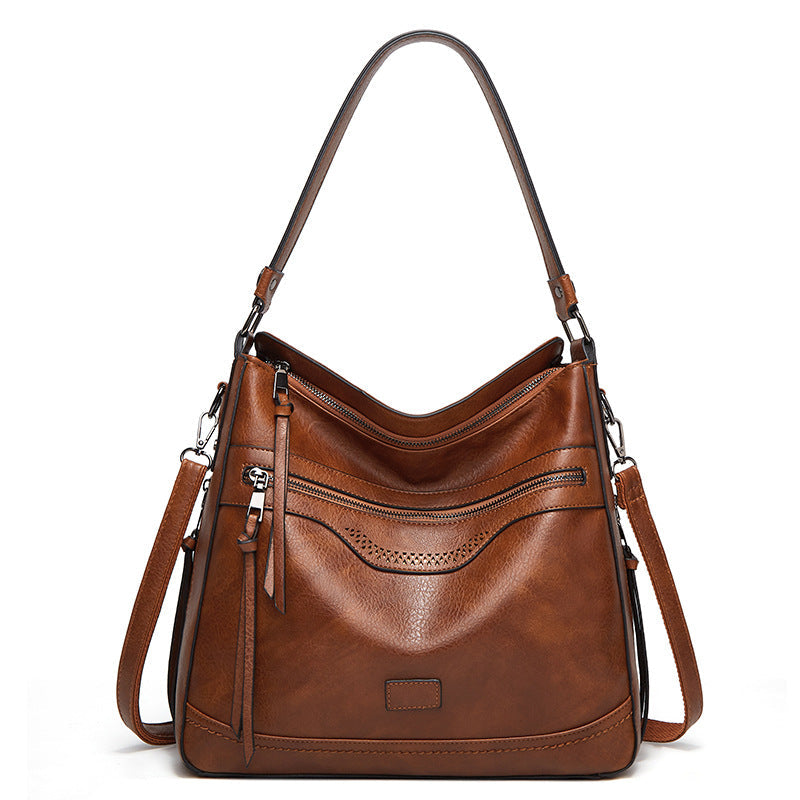 Women's Fashion Large Capacity Soft Leather Shoulder Bags