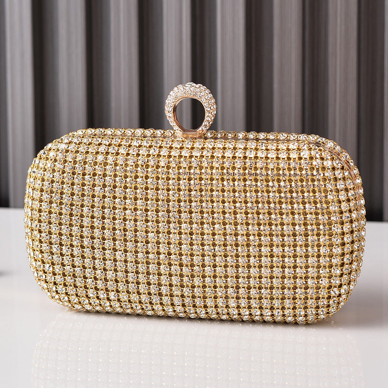 Women's Rhinestone Sier Big Diamond Party Noble Evening Bags