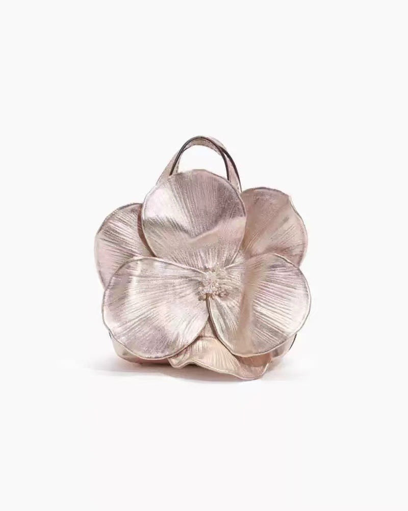 Women's French Style Petal Flower Trendy Chain Bags