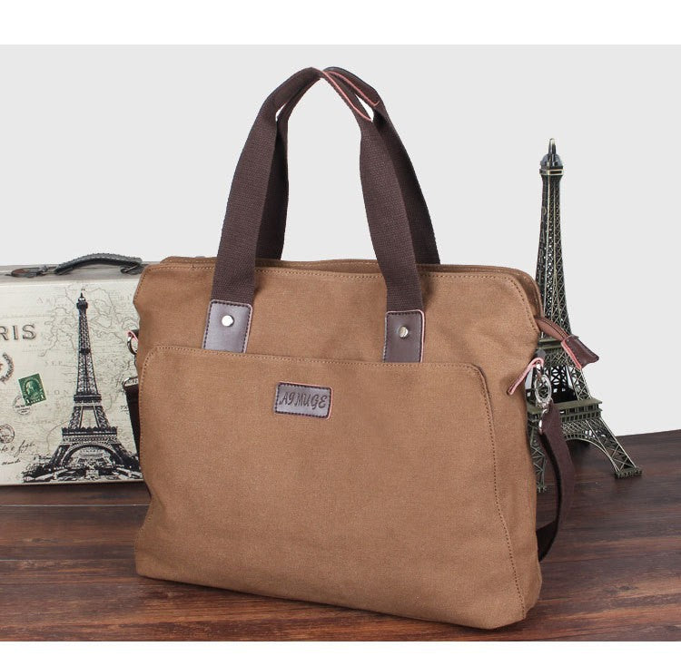 Men's Charming Canvas Business Horizontal Computer Men's Briefcases