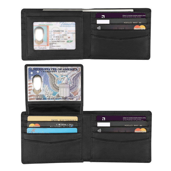 Men's Swiping Business Texture Multiple Slots Short Men's Wallets