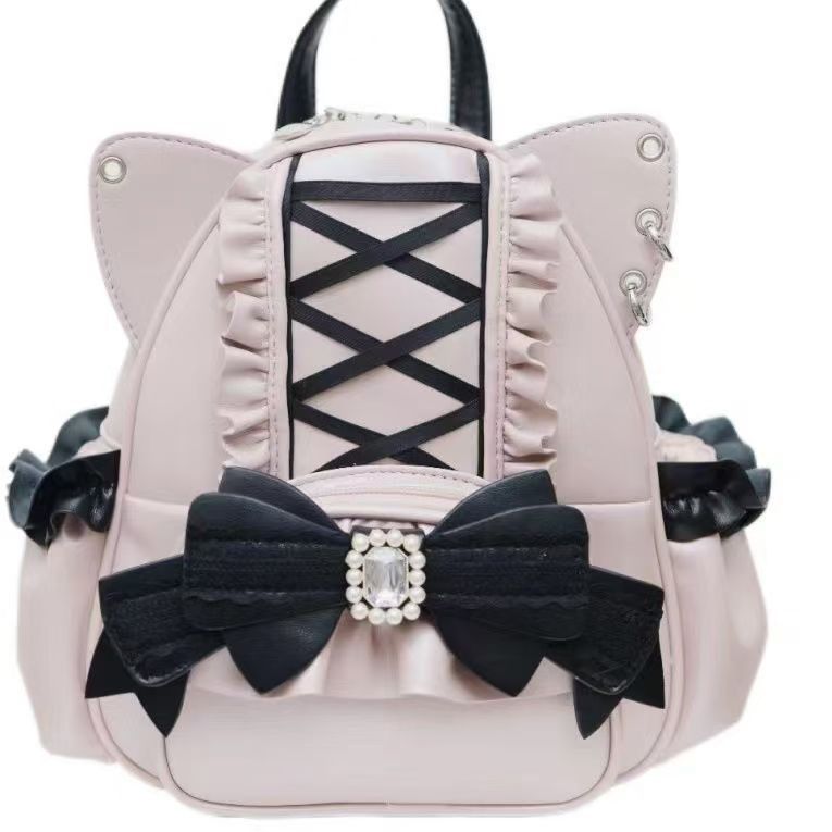 Women's Cute Bow Lace Cat Ear Bags