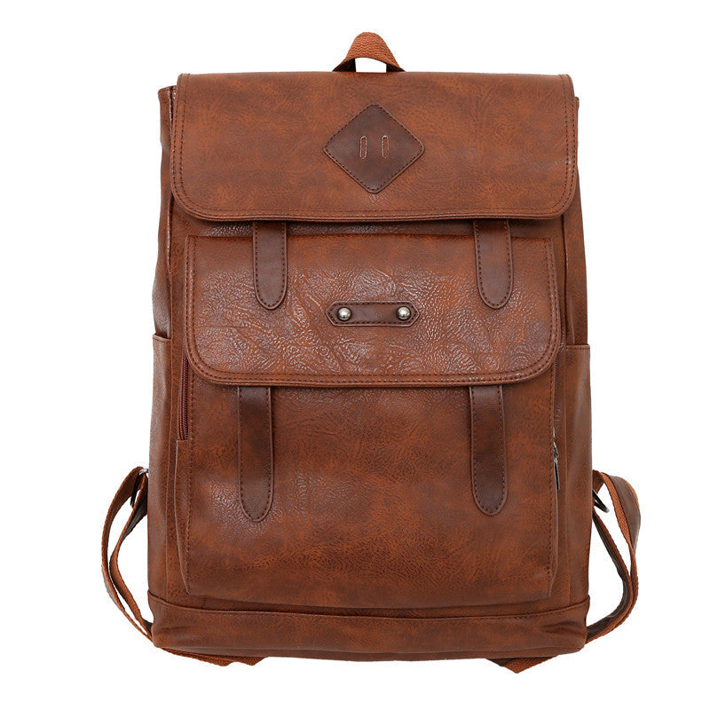 Leather Business Commute Large Capacity Computer Backpacks