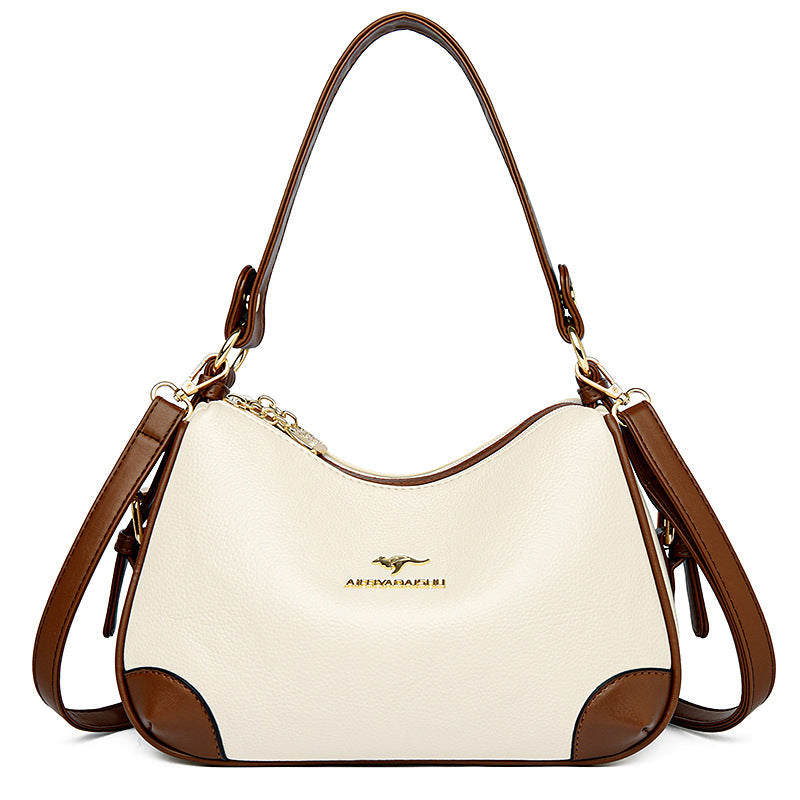 Women's Soft Leather Mother Simple Versatile Large Crossbody Bags