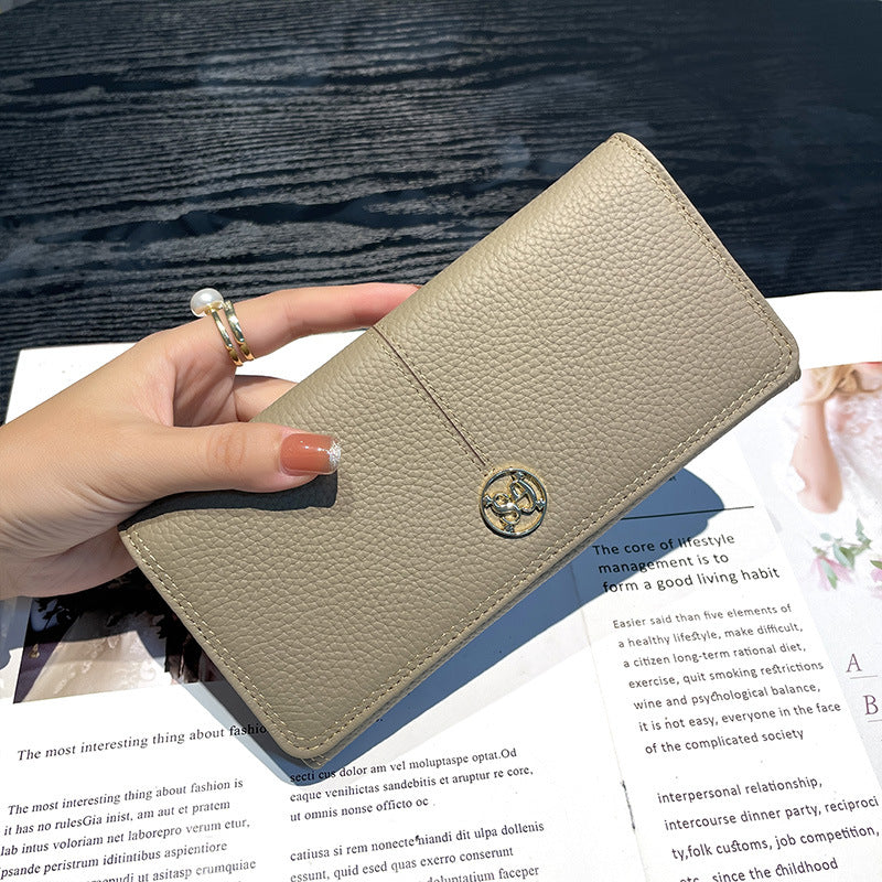 Women's Long Genuine Leather Large Capacity First Ladies Wallets