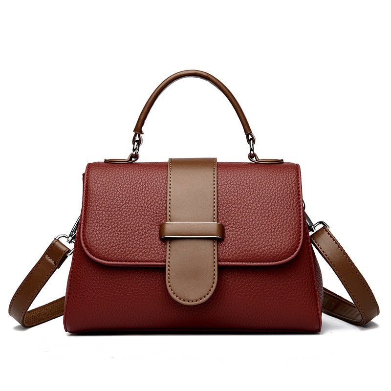 Women's Contrast Color Large Capacity Mother Handbags