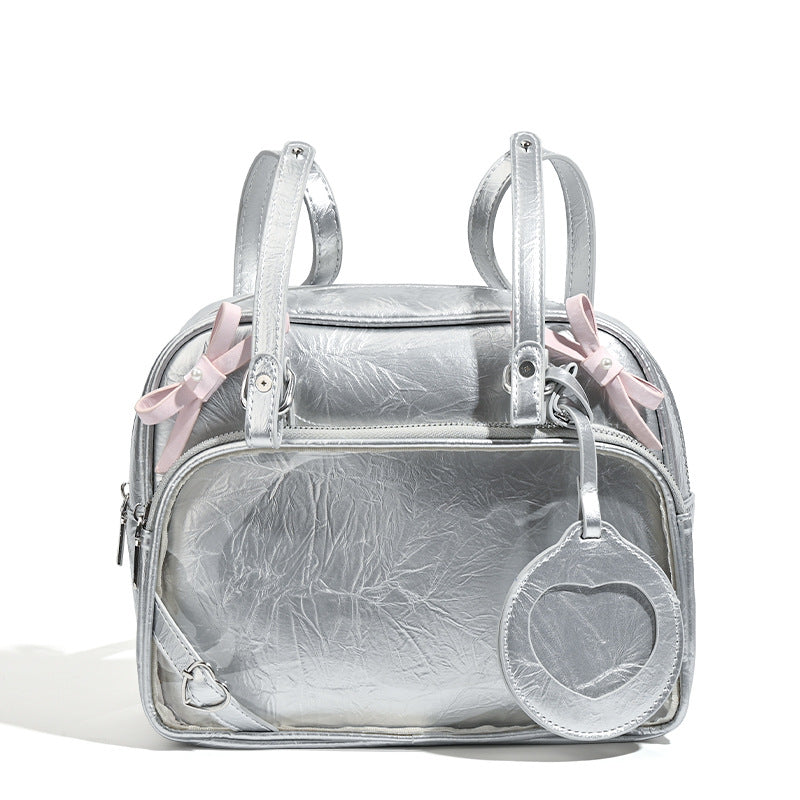 Two-dimensional Bowknot Cartoon Snack Cute Contrast Backpacks