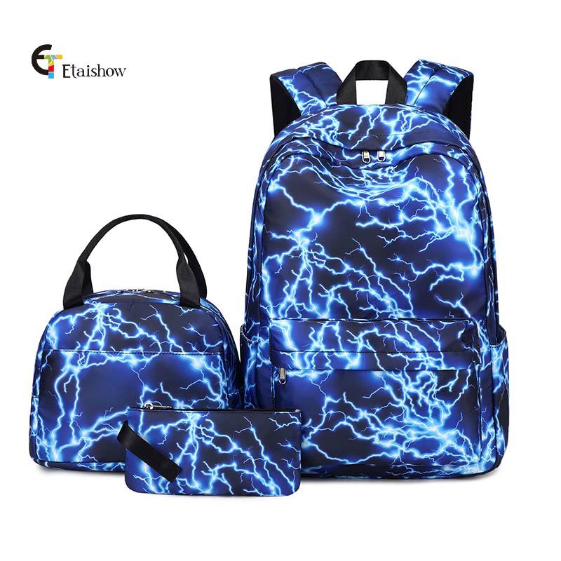 Women's Gradient Color Junior High Lightweight Large Backpacks