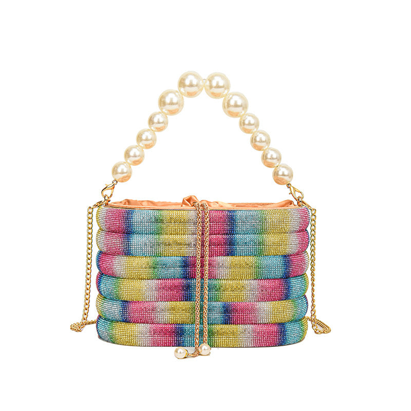 Design Full Diamond Shiny Inflexible Fairy Shoulder Bags