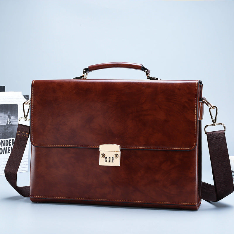 Men's Simple Business Password Large Capacity Computer Men's Briefcases