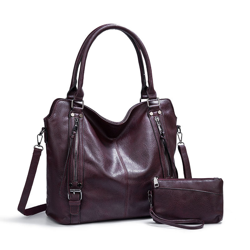 Women's Large Portable Soft Leather Capacity Tote Bags