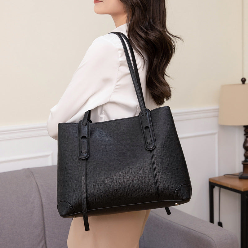 Women's Large Capacity High Sense Genuine Leather Shoulder Bags