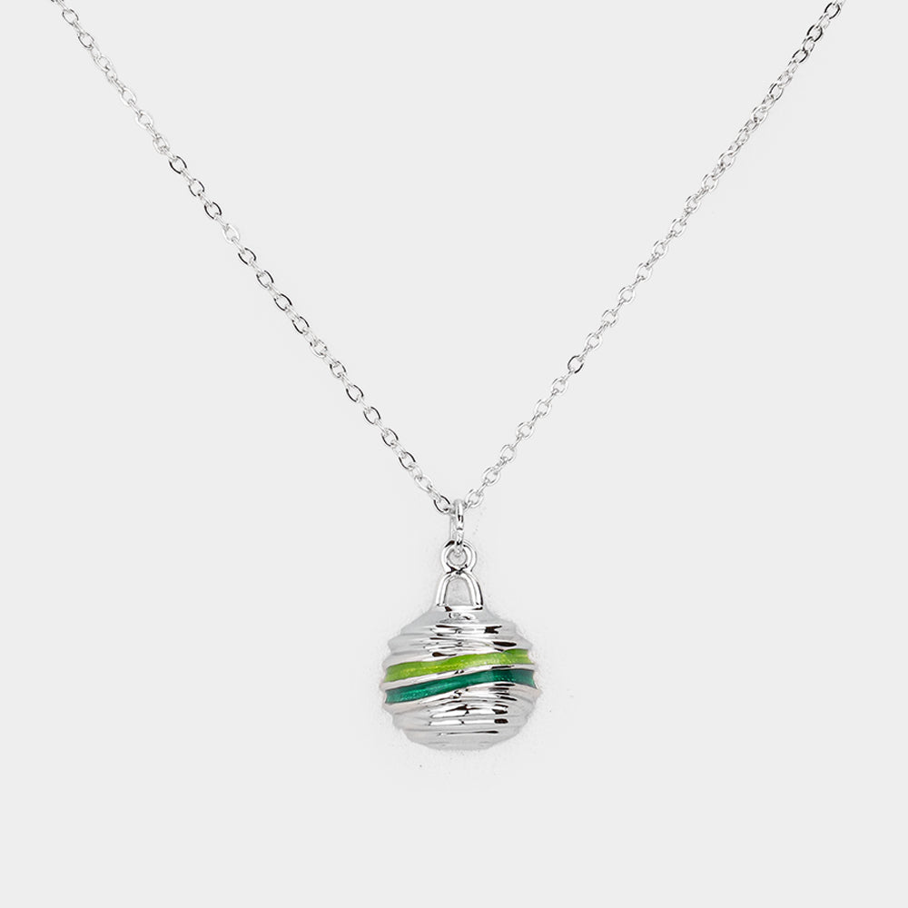 Enamel Metal Pendant Necklace
