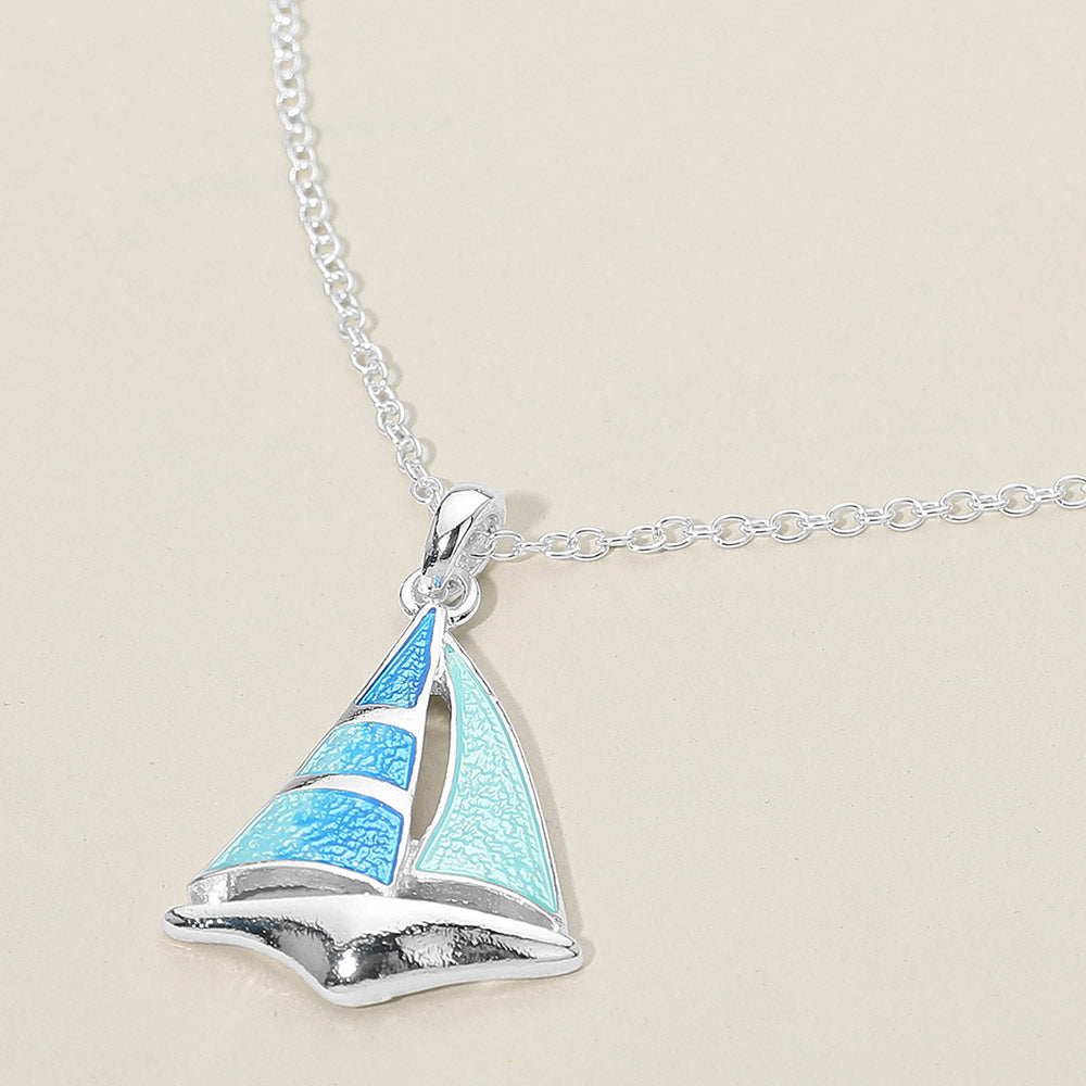 Sailboat Charm Pendant Necklace