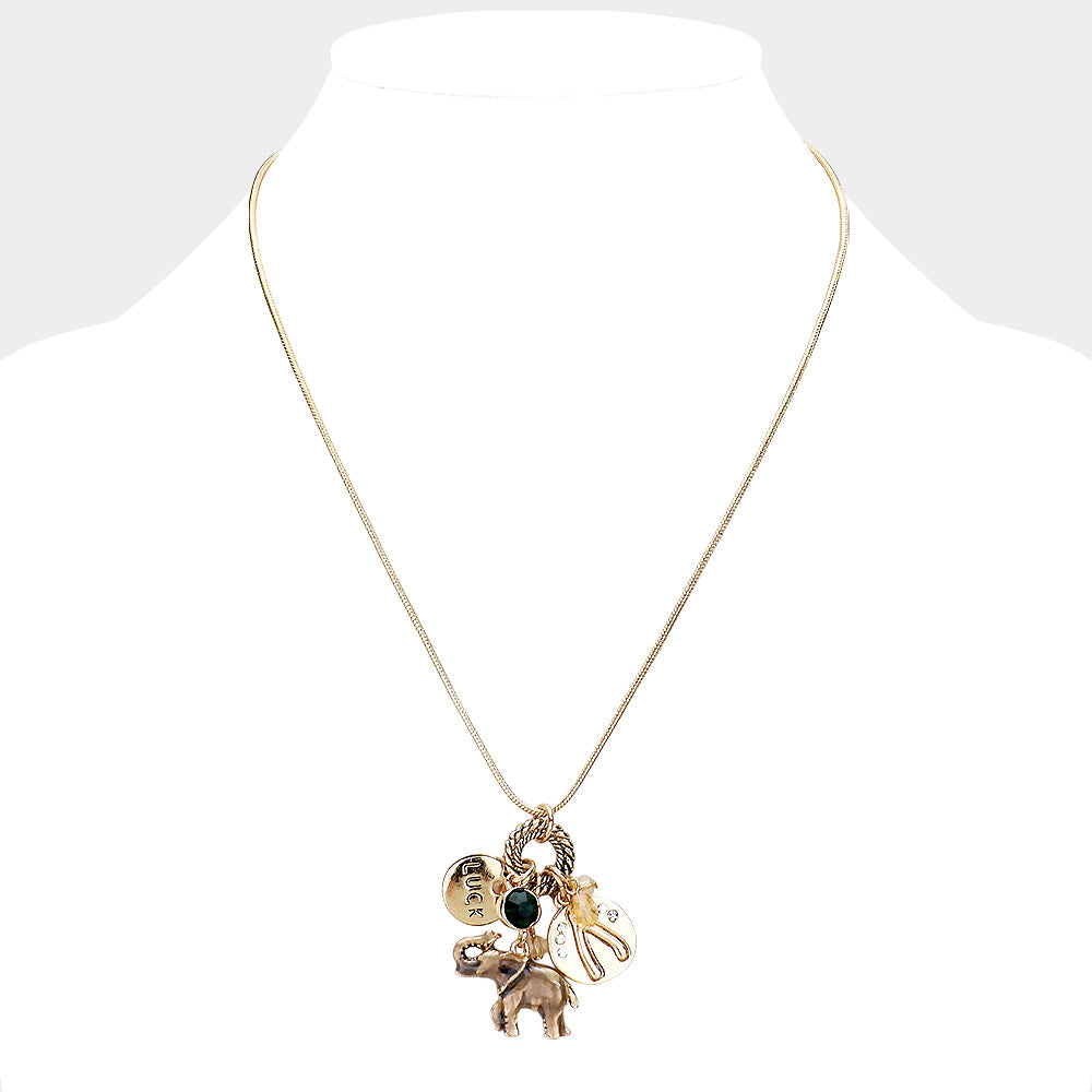 Elephant Luck Pendant Necklace