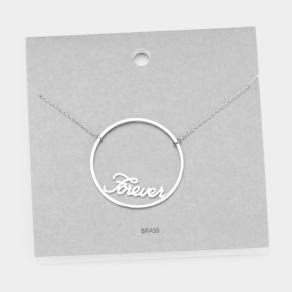 Brass Forever Pendant Necklace