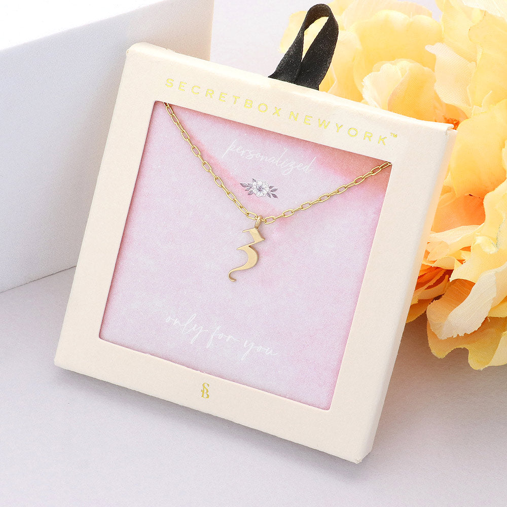 Collar con colgante de metal con monograma inicial -Z- de Secret Box
