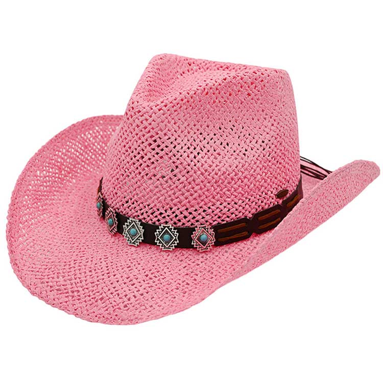 C.C Turquoise Charm Trim Cowboy Hat