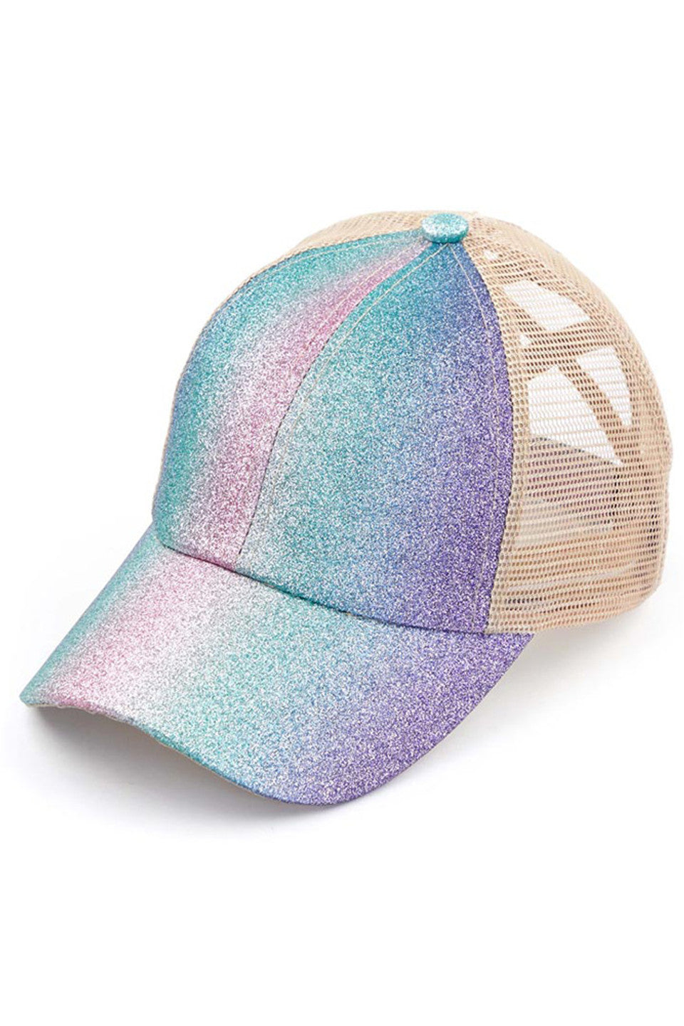C.C OMBRE GLITTER CRISS-CROSS PONYCAP