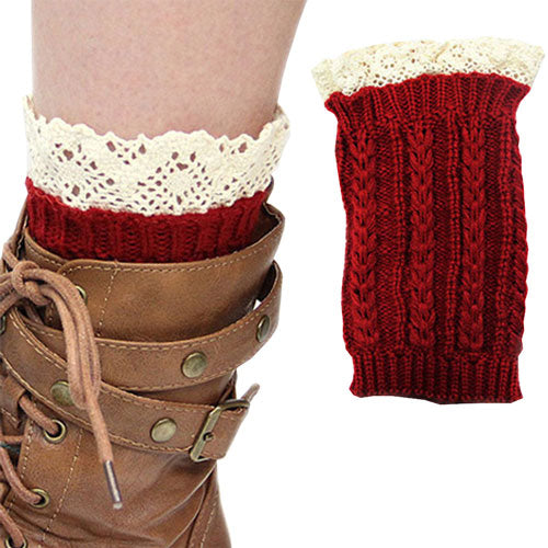 Small Medium Cutie Pie Acrylic Leg Warmer Boot Topper