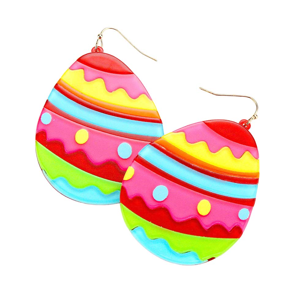 Easter Egg Resin Dangle Earrings