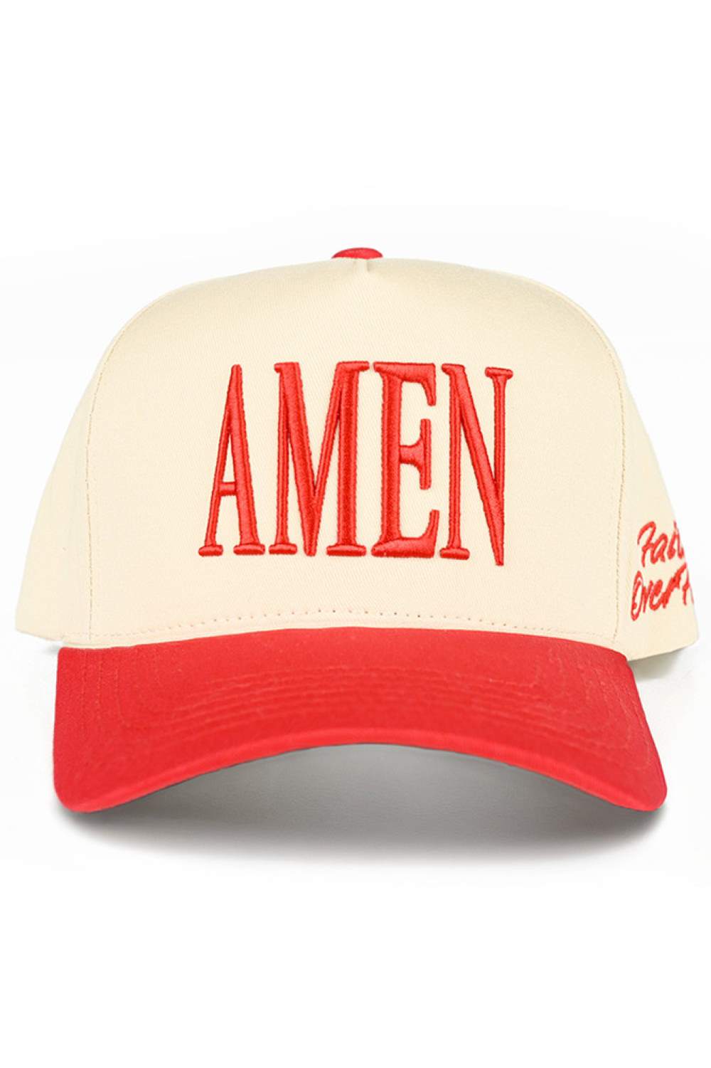 C.C AMEN Embroidered Letter Two Tone Trucker Hat