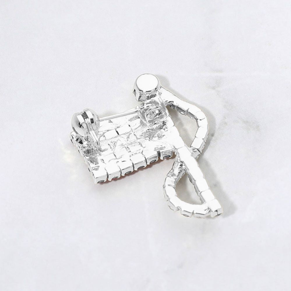 Rhinestone American USA Flag Pin Brooch