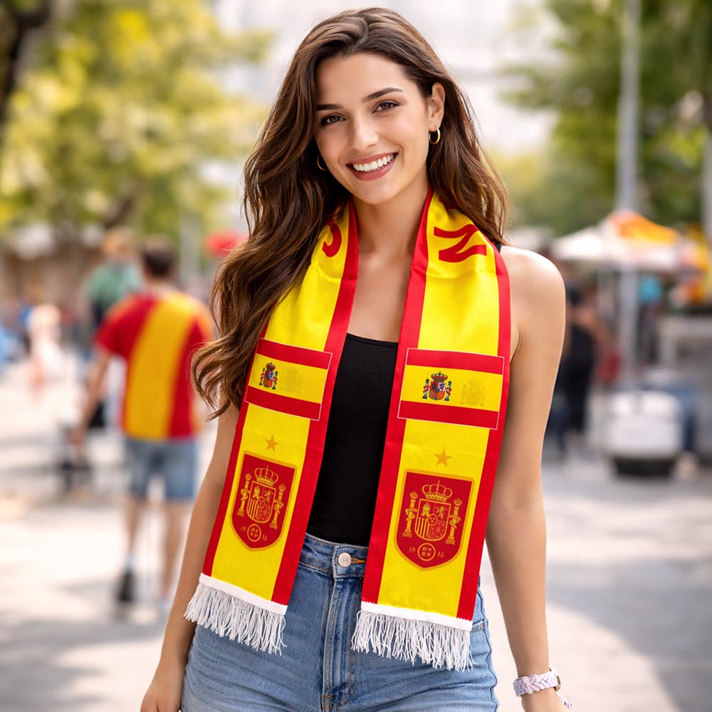 Spain National Team World Cup Soccer Fan Fringe Scarf