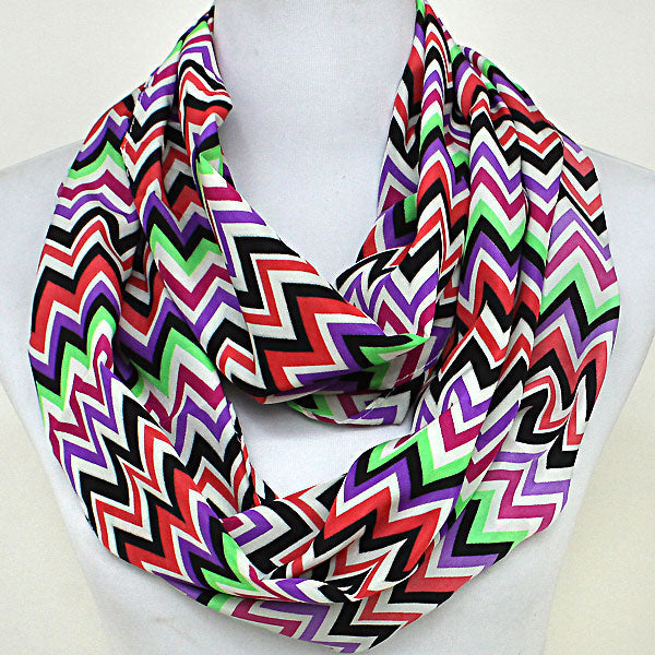 Funky Chevron Polyester Infinity Spring Scarf