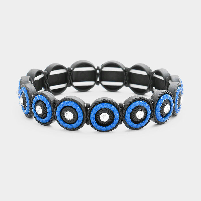 Round Boho Beaded Stretch Bracelet