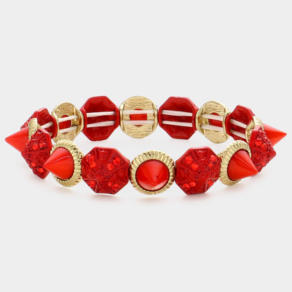 Spike Cone Stretch Bracelet