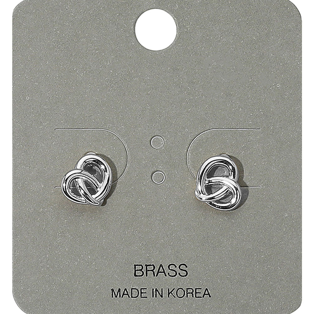 Mini Metal Pretzel Stud Earrings