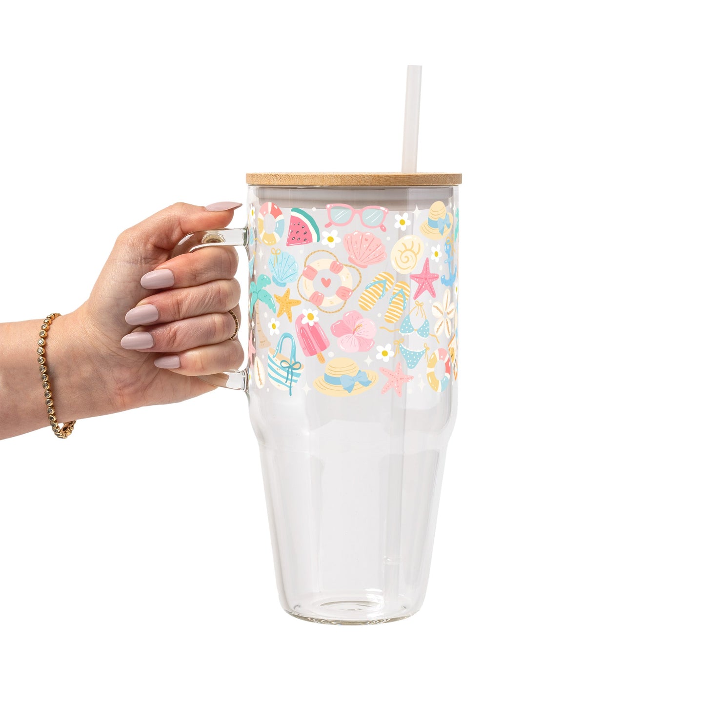 Beach Day Glass Cups
