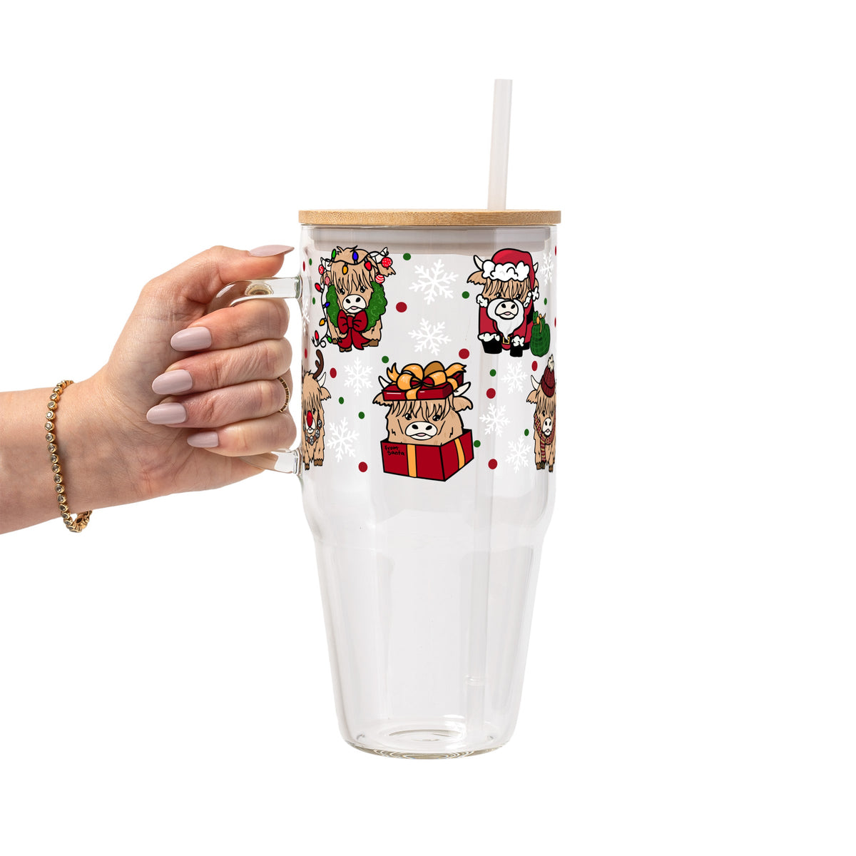 Highland Holiday Christmas Glass Cups
