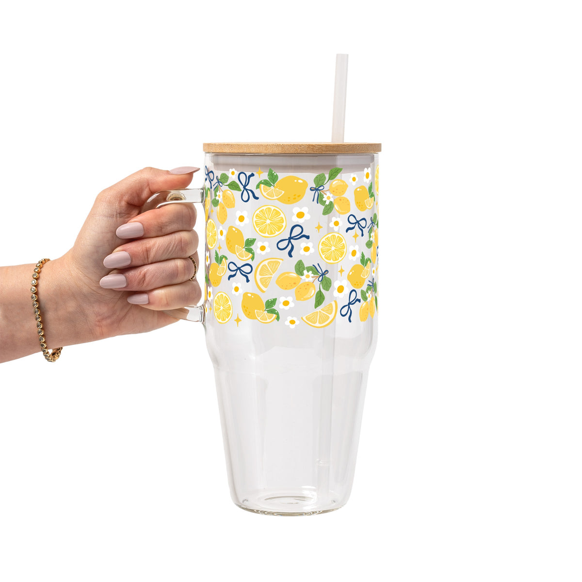 Spring Lemons Glass Cups