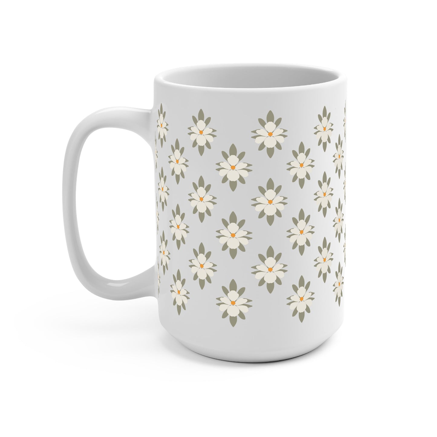 Soft Magnolias Glass Cups