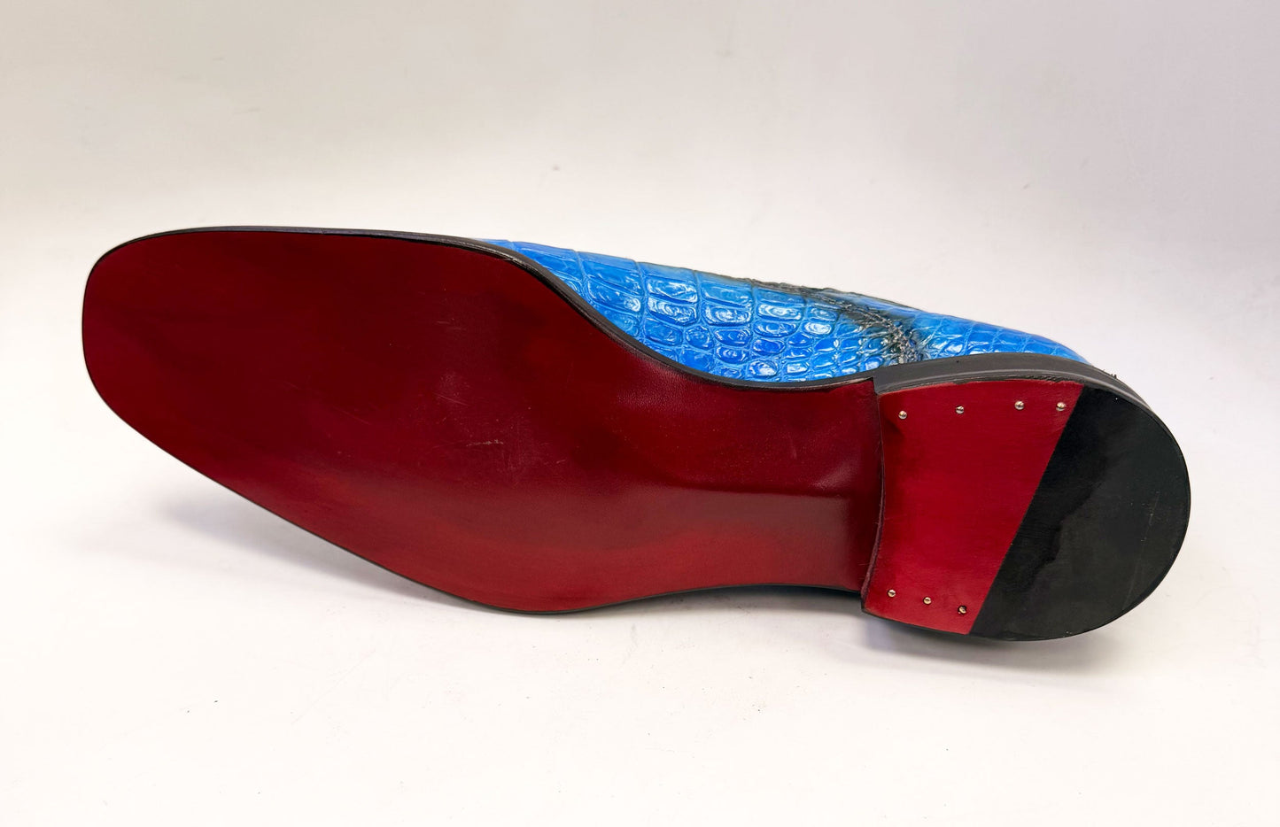 Maurice San Francisco Zapato de cocodrilo hecho a medida - Azul
