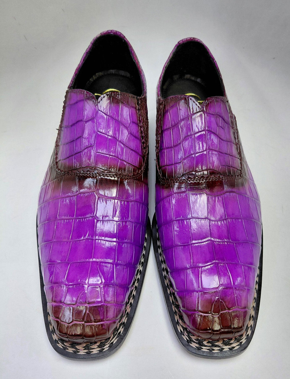 Maurice San Francisco Zapatos de cocodrilo hechos a medida - Púrpura